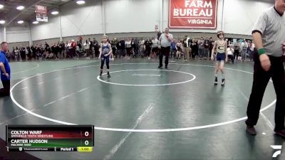 67 lbs Quarterfinal - Carter Hudson, Machine Shed vs Colton Warf, Smithfield Youth Wrestling