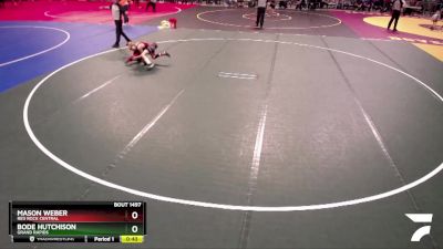 72 lbs Quarterfinal - Bode Hutchison, Grand Rapids vs Mason Weber, Red Rock Central