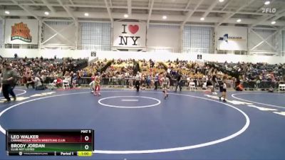 86 lbs Cons. Round 2 - Leo Walker, Canandaigua Youth Wrestling Club vs Brody Jordan, Club Not Listed