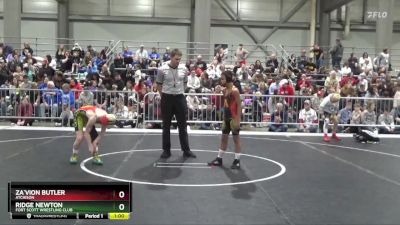 90 lbs Champ. Round 1 - Za`Vion Butler, Atchison vs Ridge Newton, Fort Scott Wrestling Club