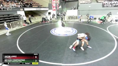 125 lbs Champ. Round 2 - Jacob Lopez, California vs Bryson Constantino, Elite Force Wrestling Club