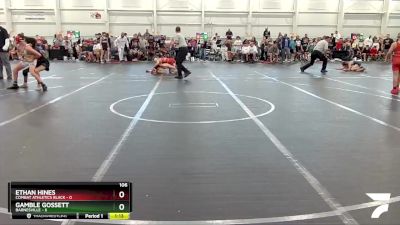 106 lbs Round 1 (8 Team) - Gamble Gossett, Barnesville vs Ethan Hines, Combat Athletics Black