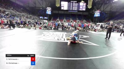 120 lbs Cons 64 #2 - Carter Schmauss, Iowa vs Brodie Christmas, Alabama