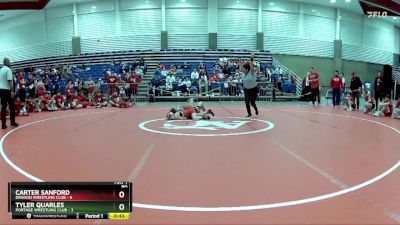 90 lbs Finals (2 Team) - Tyler Quarles, Portage Wrestling Club vs Carter Sanford, Dragon Wrestling Club