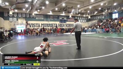 160 lbs Semifinal - Fenix Crouch, Murrieta Mesa vs Javier Muniz, Murrieta Valley