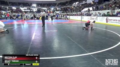 1A-4A 182 3rd Place Match - Bryton Clay, Cleburne County vs Brady Thrash, Ashville