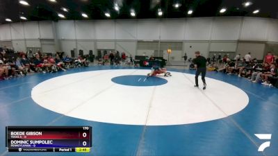 170 lbs Placement Matches (8 Team) - Boede Gibson, Texas A vs Dominic Sumpolec, Pennsylvania