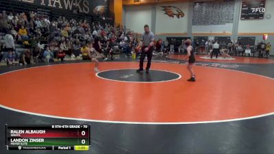 70 lbs Quarterfinal - Landon Zinser, Moyer Elite vs Ralen Albaugh, Wrath