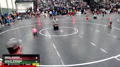 32-41 lbs Round 1 - Vaeda Johnson, West Point Wrestling Club vs Brinley Springer, McCook Wrestling Club