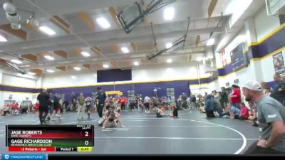 80 lbs Quarterfinal - Jase Roberts, Dixie Hornets vs Gage Richardson, Reverence Wrestling Club