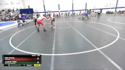 285 lbs Cons. Round 3 - Aaron Finn, UW-Whitewater vs Tim Stohl, Wabash