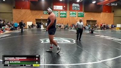 285 lbs Cons. Round 2 - Jose Quilantan, Shasta vs Nathaniel Fernandez, Menlo Wrestling CLub