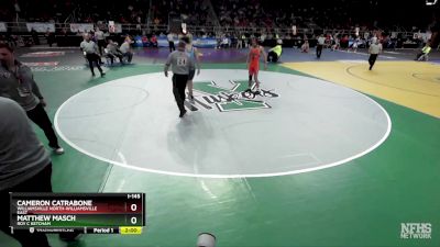 I-145 lbs Quarterfinal - Cameron Catrabone, Williamsville North-Williamsville East vs Matthew Masch, Roy C Ketcham