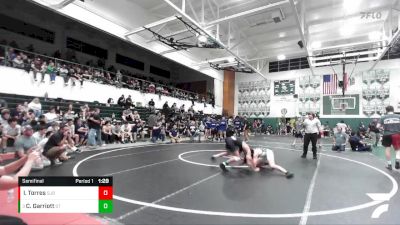 120 lbs Semifinal - Caden Garriott, South Torrance vs Issac Torres, St. John Bosco