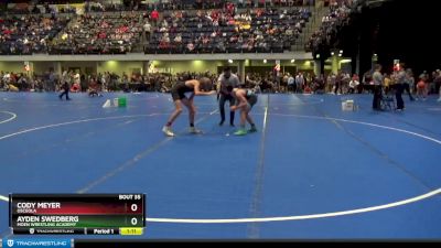 120 lbs Quarterfinal - Cody Meyer, Osceola vs Ayden Swedberg, Moen Wrestling Academy