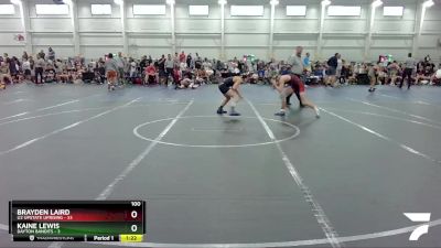 100 lbs Quarterfinals (8 Team) - Brayden Laird, U2 Upstate Uprising vs Kaine Lewis, Dayton Bandits