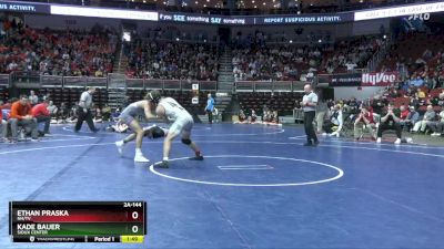 2A-144 lbs Cons. Round 2 - Kade Bauer, Sioux Center vs Ethan Praska, NH/TV