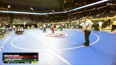 190 Class 1 lbs Cons. Round 3 - Braxton Sneed, Lift For Life Academy Charter vs Casper Safranski, North Callaway