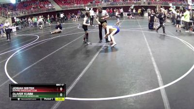 112 lbs Cons. Semi - Oliver Kumm, WWC Predator Wrestling vs Josiah Sistek, Seward Wrestling Club