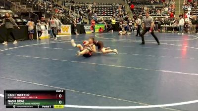 103 lbs Cons. Round 3 - Nash Bral, Tiger Wrestling Club Marengo vs Cash Treffer, Scottsbluff Wrestling Club