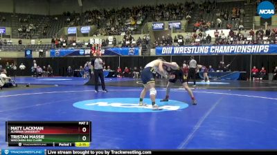 165 lbs 3rd Place Match - Matt Lackman, Alvernia University vs Tristan Massie, Wisconsin-Eau Claire