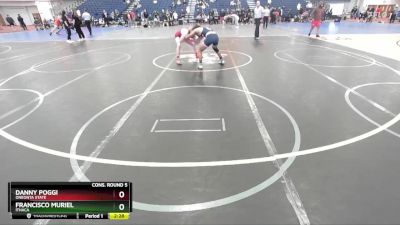 133 lbs Cons. Round 5 - Francisco Muriel, Ithaca vs Danny Poggi, Oneonta State