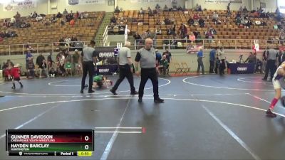 125 lbs Round 4 - Gunner Davidson, Chesapeake Youth Wrestling vs Hayden Barclay, Huntington