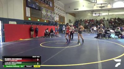 132 lbs Cons. Round 4 - Lucas Holloway, Santiago Corona vs Ruben Escobedo, Martin Luther King