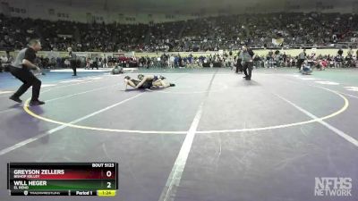 5A-138 lbs Semifinal - Will Heger, El Reno vs Greyson Zellers, Bishop Kelley