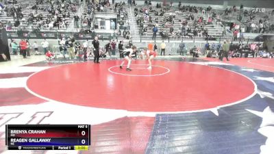 65 lbs Cons. Round 2 - Brenya Crahan, MO vs Reagen Gallaway, NE