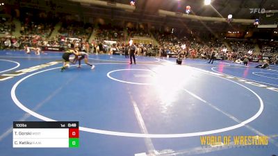 100 lbs Consi Of 16 #1 - Thomas Gorski, Westshore Wrestling Club vs Christian Ketiku, R.A.W.