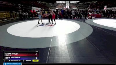 120 lbs Round 4 (16 Team) - Ethan Mouer, OCWA vs Gage Mckibben, IEWA