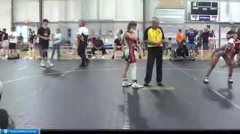 98 lbs Round 4 (6 Team) - Rain Scott, American Gladiators-Lady Saints vs Rylan Custard, Hastings Wrestling Academy