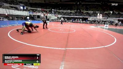 150 lbs Placement (16 Team) - Bastian Hawkins, Lafayette vs Emilio Araiza, Menchville