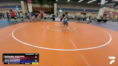 132 lbs Semifinal - Nathaniel Burchfiel, Apex Grappling Academy vs Zayn Navarrete, NB Elite Wrestling Club