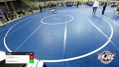 100 lbs Round Of 32 - Gage Rackley, Oklahoma Wrestling Academy vs Riley Williams, Norman Grappling Club