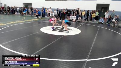 136 lbs Rr1 - Braylynn Young, Nikiski Freestyle Wrestling Club vs Rowan Peck, Soldotna Whalers Wrestling Club