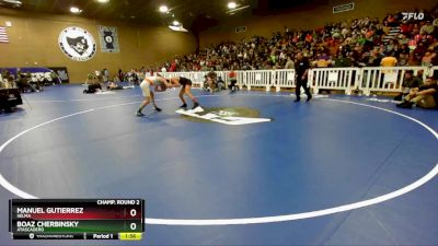 126 lbs Champ. Round 2 - Boaz Cherbinsky, Atascadero vs Manuel Gutierrez, Selma