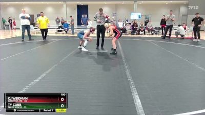 100 lbs Semis & 1st Wrestleback (8 Team) - Ty Cobb, Terps Xpress vs CJ Weidman, Wolfpack WC