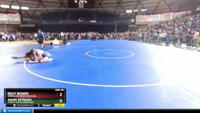 150 lbs Champ. Round 1 - Riley Bowen, Steelclaw Wrestling Club vs Gavin Estrada, Ilwaco Youth Wrestling