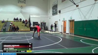 197 lbs 3rd Place Match - Armando Medrano, Bakersfield College vs Devin Peries, East Los Angeles College