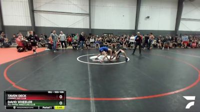 100-106 lbs Cons. Round 2 - Taven Deck, Cowboy Mat Club vs David Wheeler, All-Phase Wrestling Club