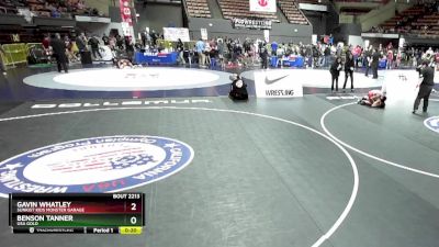 97 lbs Quarterfinal - Gavin Whatley, Sunkist Kids Monster Garage vs Benson Tanner, USA Gold