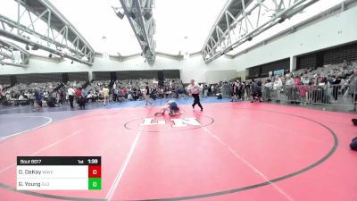 102-I lbs Quarterfinal - Drayton DeKay, Waverly Wrestling Club vs Gavin Young, Old Bridge Wrestling Club