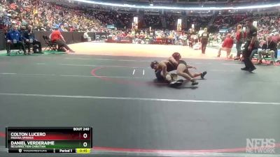 126-3A Cons. Round 2 - Daniel Verderaime, Resurrection Christian vs Colton Lucero, Pagosa Springs