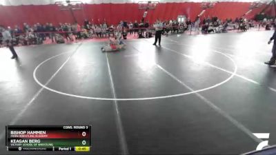 97 lbs Cons. Round 3 - Bishop Hammen, Moen Wrestling Academy vs Keagan Berg, Victory School Of Wrestling