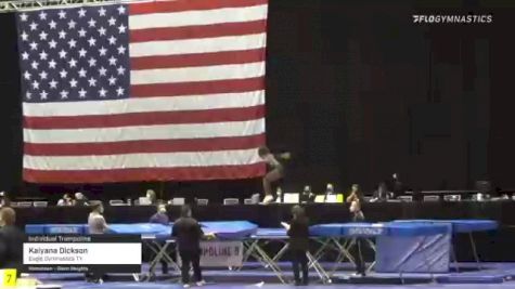 Kalyana Dickson - Individual Trampoline, Eagle Gymnastics TX - 2021 USA Gymnastics Championships
