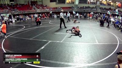 53 lbs Semifinal - Bentley Benson, Neligh-Oakdale vs Maverick Carruthers, Kimball Wrestling Club