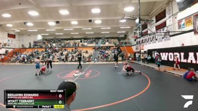 71 lbs Cons. Round 1 - Benjamin Edwards, Riverton USA Wrestling vs Wyatt Ysebaert, Worland Wrestling Club