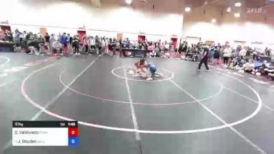 57 kg Rnd Of 32 - Diego Valdiviezo, Poway Wrestling vs Josiah Boyden, Backyard Bullies Wrestling Club